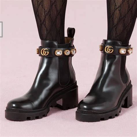 gucci amulet black boots